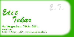 edit tekar business card